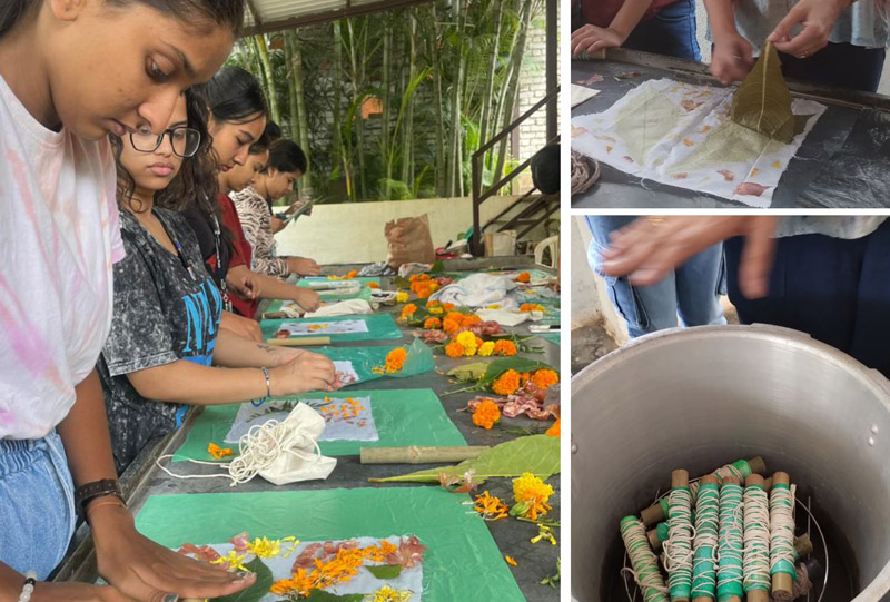 Eco-Printing Workshop for 3rd year Textile Design Students