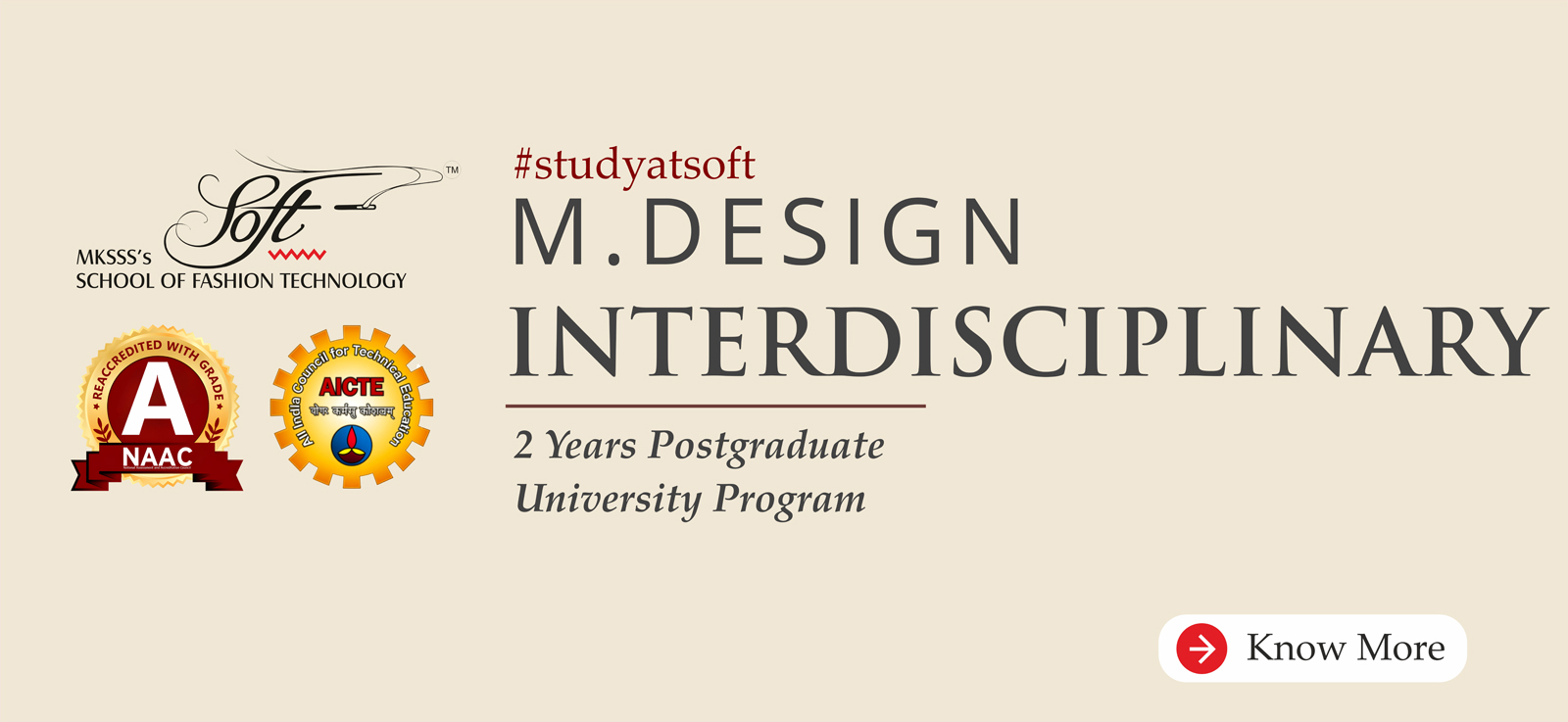 M. Design interdisciplinary course Soft, Pune